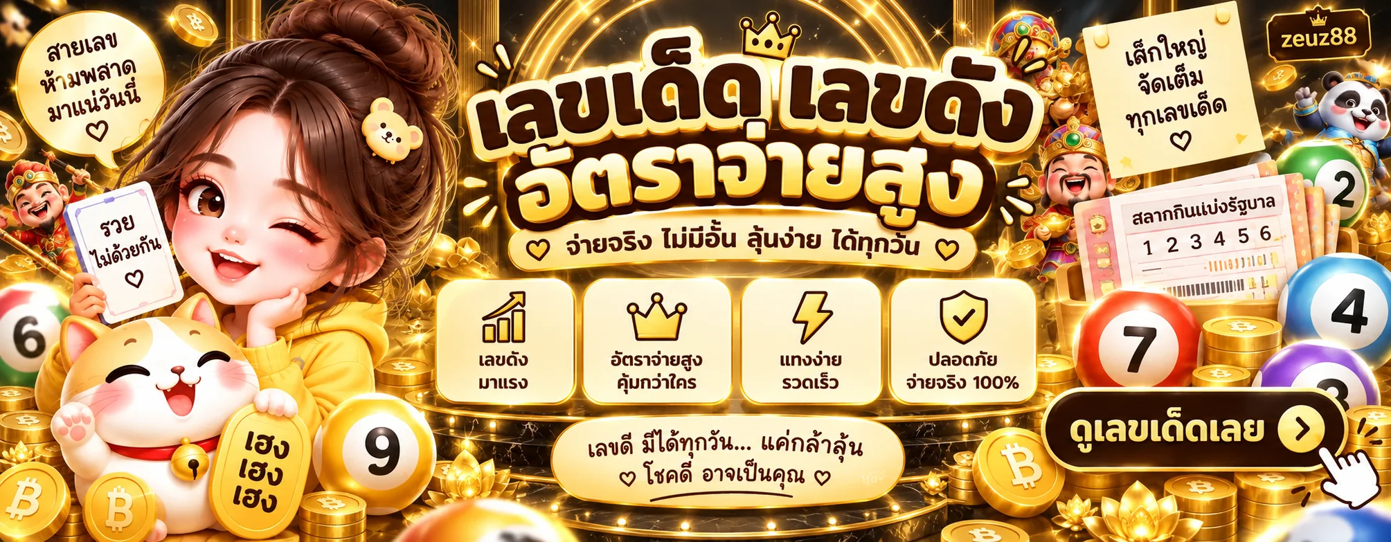 ตรวจผลหวยและเลขเด่นบน zeuz88